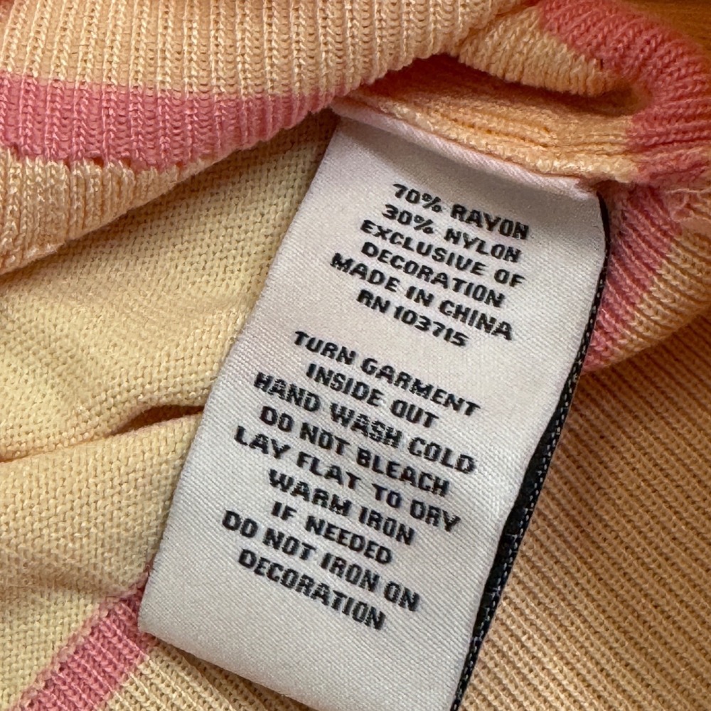 Nanette Lepore Peach Pink Knit Cardigan Short‎ Sleeve Preppy Work Office Chic S - Picture 8 of 10